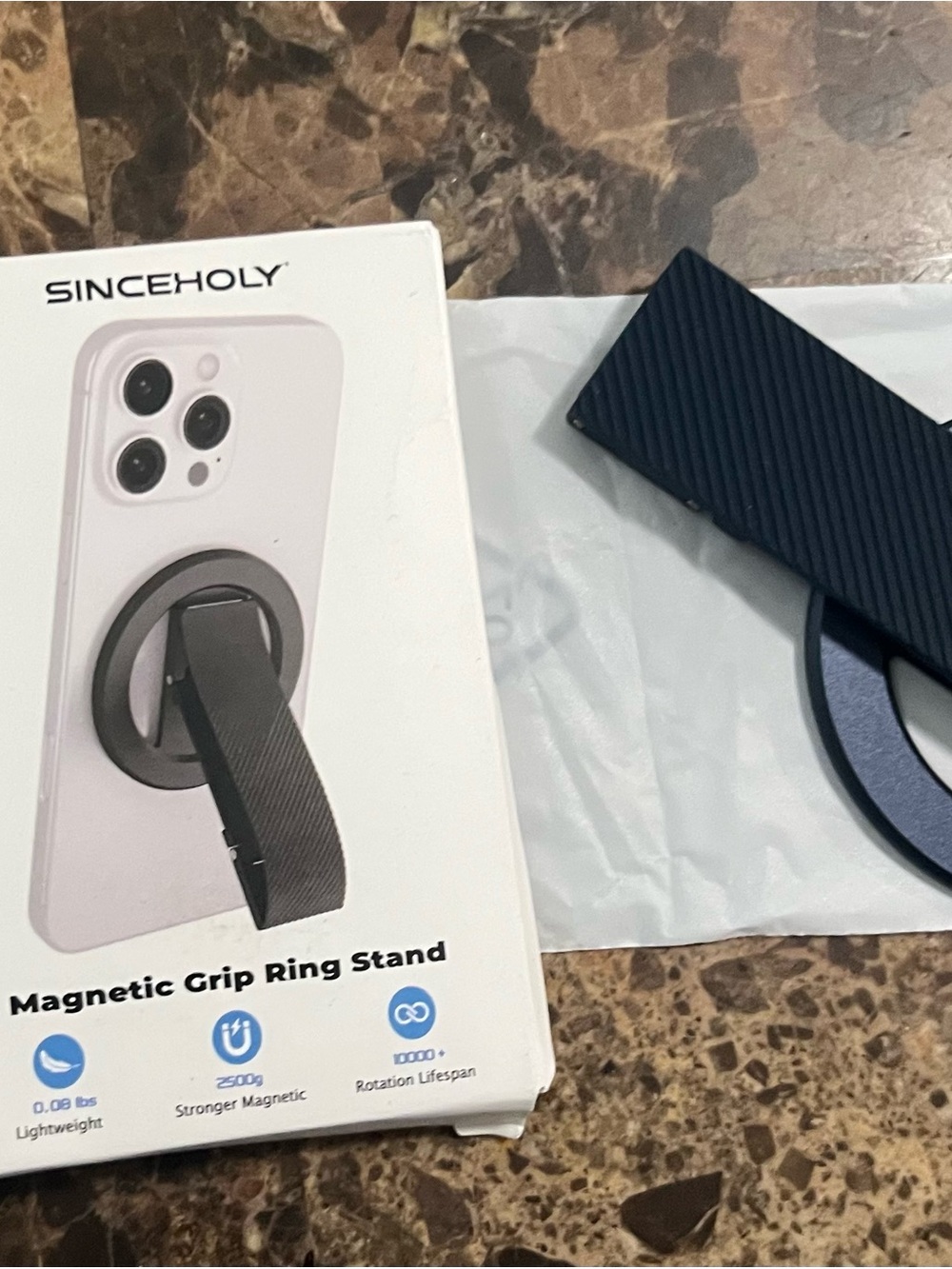 Amazon Magnetic Grip Ring Stand in Dark Blue